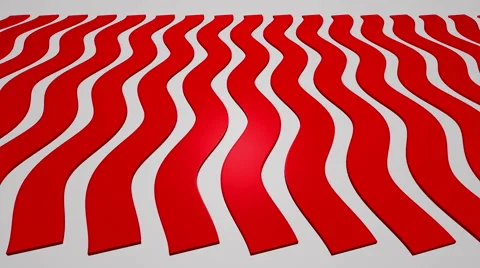 Wavy Red Stripes Sine Stock-Footage 63973800