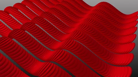 Wavy Red Stripes Sine. Stock Footage 63984724