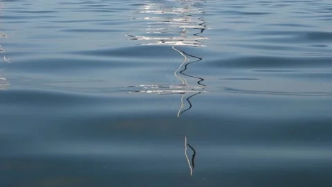 Wavy reflection of an unknown object on the water surface Stock Footage 161355331