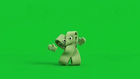 Wavy Ribbon Critter Video stock 346165510
