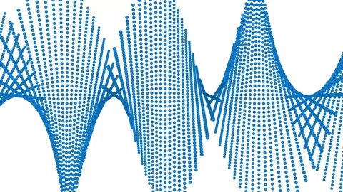 Wavy ribbon from so much parallel lines. abstract background with lines. Stock Footage 162536193