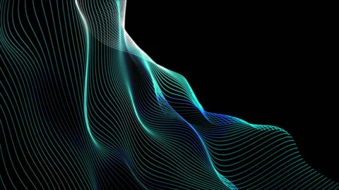 Wavy ribbon from so much parallel lines. abstract background with lines. Stock Footage 170894153