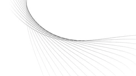 Wavy ribbon from so much parallel lines. abstract background with lines. Illustrazione stock