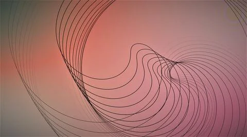 Wavy ribbon from so much parallel lines. abstract background with lines. Stock Illustration