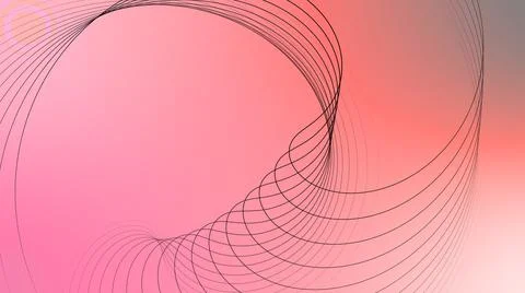 Wavy ribbon from so much parallel lines. abstract background with lines. Stock Illustration