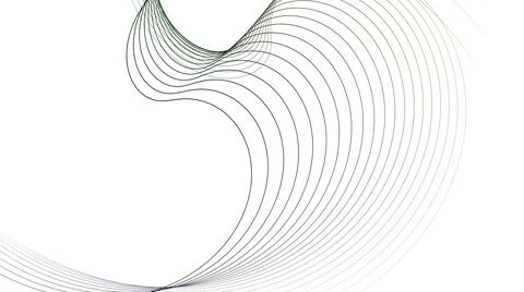 Wavy ribbon from so much parallel lines. abstract background with lines. Illustrazione stock