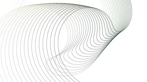 Wavy ribbon from so much parallel lines. abstract background with lines. Stock Illustration