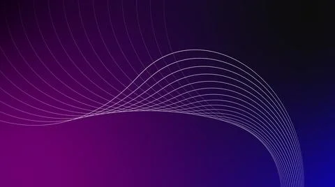 Wavy ribbon from so much parallel lines. abstract background with lines. Illustrazione stock