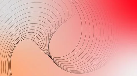 Wavy ribbon from so much parallel lines. abstract background with lines. Stock Illustration