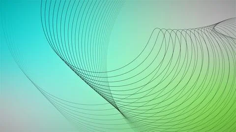 Wavy ribbon from so much parallel lines. abstract background with lines. Stock Illustration