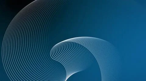 Wavy ribbon from so much parallel lines. abstract background with lines. Stock Illustration