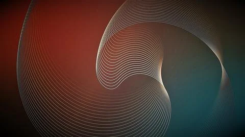 Wavy ribbon from so much parallel lines. abstract background with lines. Stock Illustration