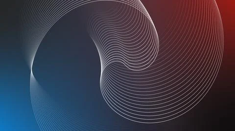 Wavy ribbon from so much parallel lines. abstract background with lines. Stock Illustration