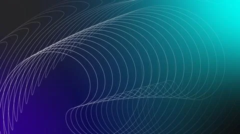 Wavy ribbon from so much parallel lines. abstract background with lines. Illustrazione stock