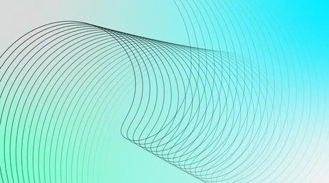 Wavy ribbon from so much parallel lines. abstract background with lines. Stock Illustration