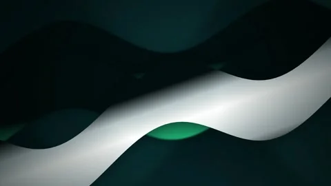 Wavy ribbons of the Nigerian flag flow in a seamless loop Stock Footage 343324789