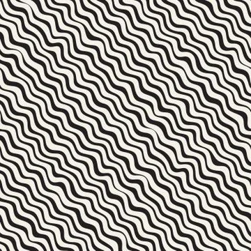 Wavy Ripple Hand Drawn Lines. Abstract Geometric Background Design. Vector イラスト素材