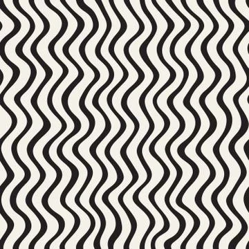 Wavy Ripple Hand Drawn Lines. Abstract Geometric Background Design. Vector Stockillustratie