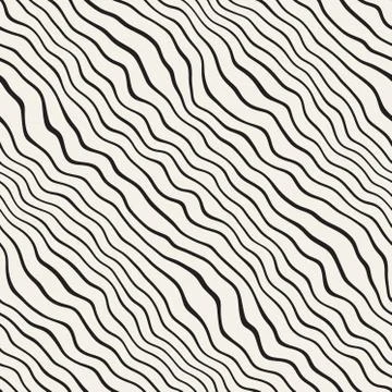 Wavy Ripple Hand Drawn Lines. Abstract Geometric Background Design. Vector .. Stockillustratie
