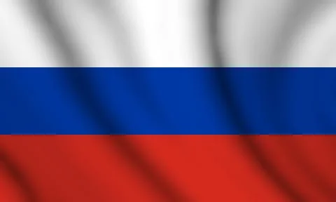 Wavy russian flag illustration Stock Illustration