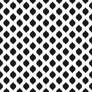 Wavy seamless pattern background in black and white. Vintage and retro abstract 스톡 일러스트
