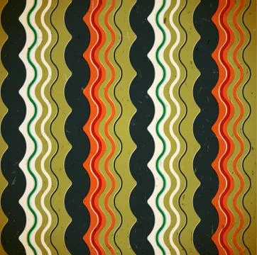 Wavy seamless pattern Illustrazione stock