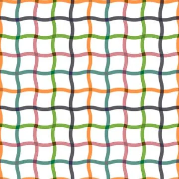 Wavy seamless striped pattern. Net texture. 스톡 일러스트