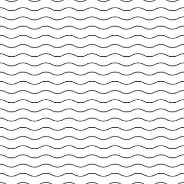 Wavy seamless striped pattern. Simple background. Illustrazione stock