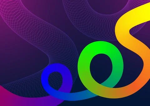 Wavy shape with colorful background. Wave shape gradient concept. Design fo.. Stock Illustration
