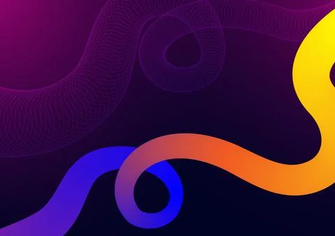 Wavy shape with digital background. Wave shape gradient technology concept... Stock Illustration