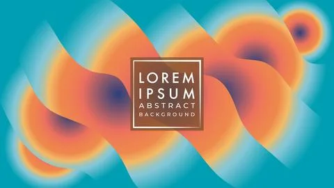 Wavy shape element with radial earthtone color gradient. Abstract backgroun.. Stock Illustration