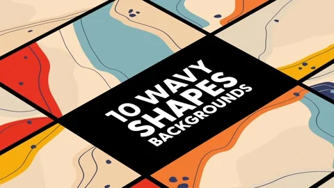 Wavy Shapes Backgrounds After Effects stock