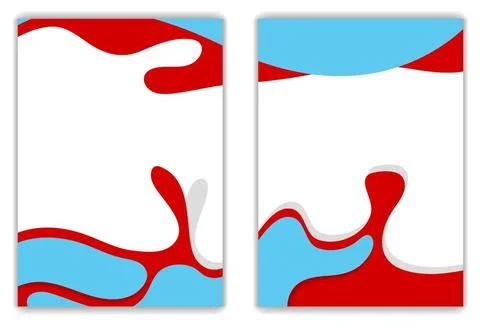Wavy shapes vector flyer design Wavy shapes bright flyer design. Vector ba... Stock Photos
