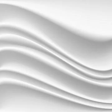 Wavy Silk Abstract Background Vector. Realistic Fabric Silk Texture With Pleats Stock Illustration