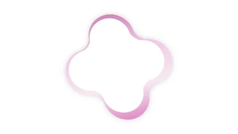 Wavy square abstract shape animation video on white background Stock Footage 345029793