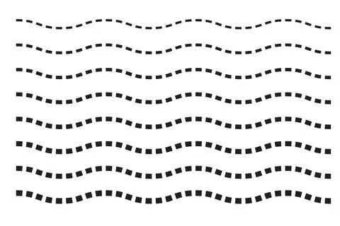 Wavy Square Line Illusion  Geometric Optical Pattern Design Stock Illustration