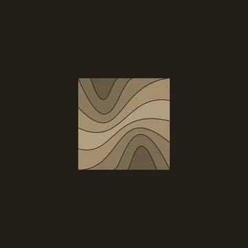 Wavy square shape in the form of tiles. Vector Illustration