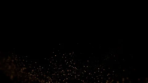 Wavy stream of glowing light balls on black - looping particle background (4K) Video stock 122510900