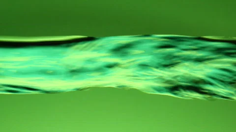 Wavy, streaming, green liquid Видео 800489