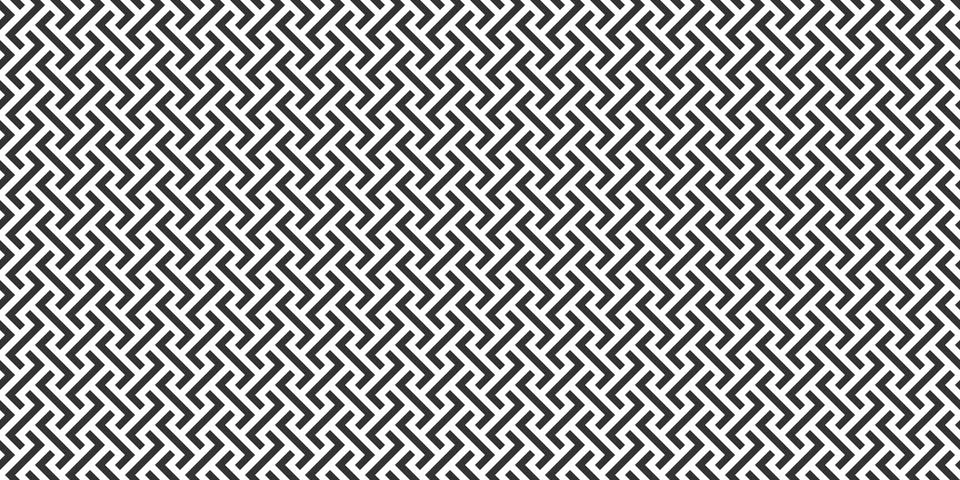 Wavy Stripe Maze Seamless Vector Pattern Illustrazione stock