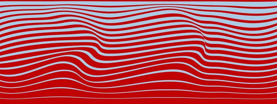 Wavy stripe transition pattern. Abstract geometric bg with horizontal lines.. Illustrazione stock