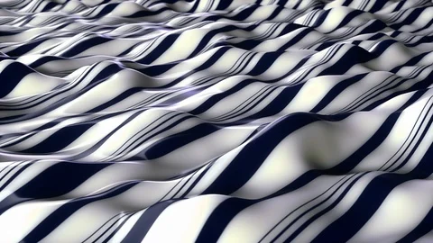 Wavy Striped Abstract surface - Dark Blue Vidéo 107782165