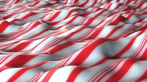 Wavy Striped Abstract surface - Living coral Color Video stock 107778296