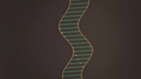 Wavy striped pattern on dark background creates visual flow Stock Footage 339523849