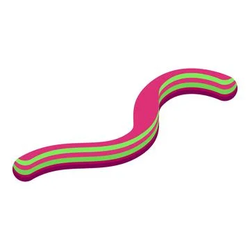 Wavy striped shape creating a dynamic visual flow Stock Illustration