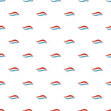 Wavy stripes red white blue seamless pattern Illustrazione stock