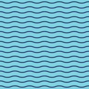 Wavy stripes seamless background. Thin waves vector pattern. Striped abstract Illustrazione stock