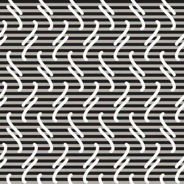 Wavy stripes seamless pattern Stock Illustration