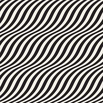 Wavy stripes seamless pattern Illustrazione stock