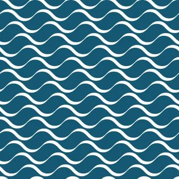 Wavy stripes seamless pattern Stock Illustration